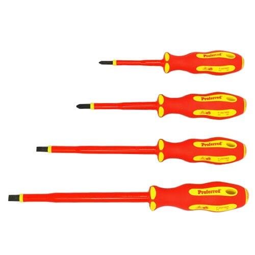 4 piece, Insulated Screwdriver Set, Phillips / Slotted (Proferred)